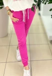 MEGI FUKSJOWE SPODNIE ZE ŚCIĄGACZAMI / M5663