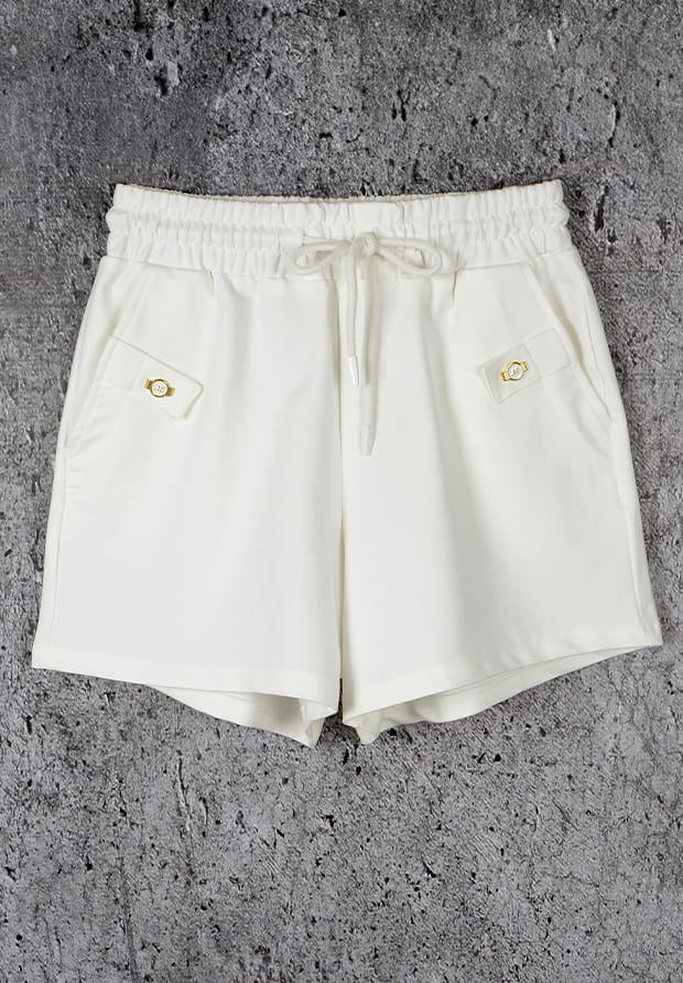 MEGI BIAŁE KRÓTKIE SPODENKI Z KIESZENIAMI / P1553 