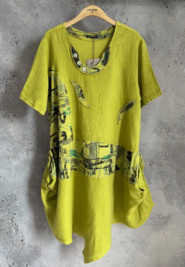 MADE IN ITALY LNIANA ZIELONA SUKIENKA OVERSIZE / MADE IN ITALY / UNI 