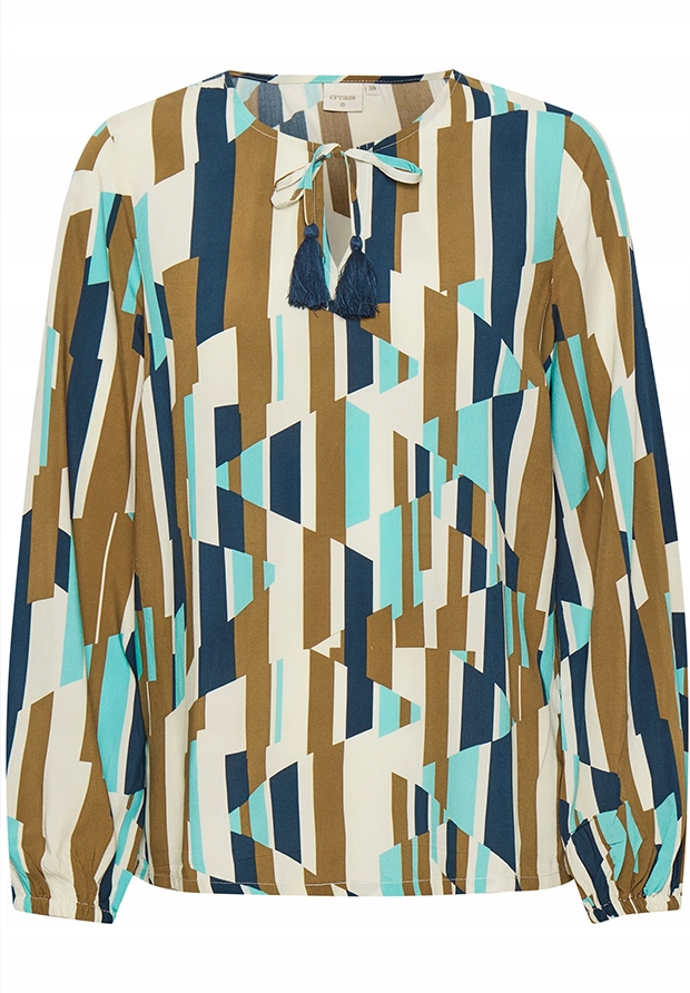 CREAM BLUZKA W GEOMETRYCZNE WZORY / SUGEROWANA CENA DETALICZNA 250 PLN 38-M