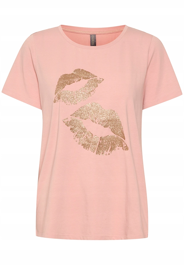CULTURE RÓŻOWA BLUZKA Z USTAMI T-SHIRT / SUGEROWANA CENA 170 PLN / 38-M