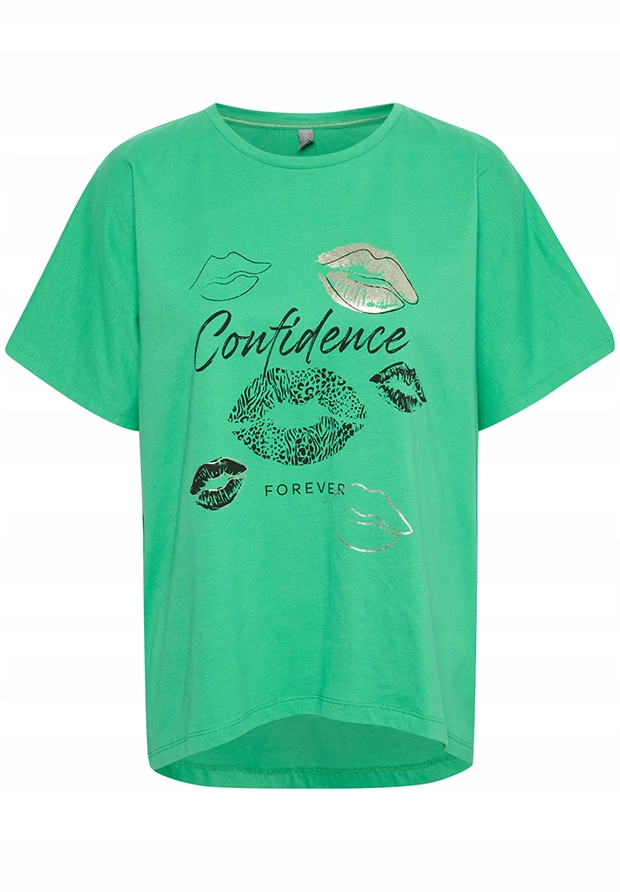 CULTURE ZIELONY T-SHIRT Z NADRUKIEM / CENA SUGEROWANA 170 PLN / 38-M