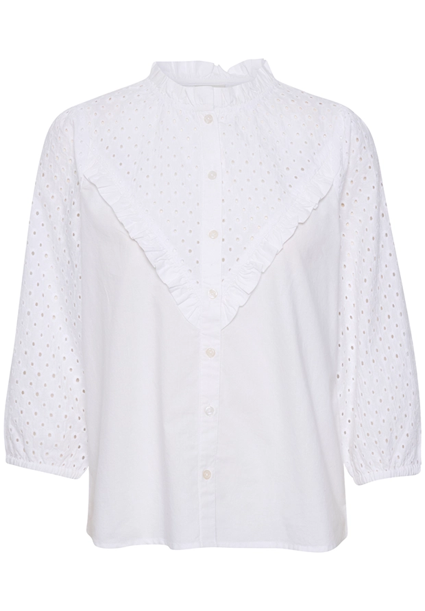 Bluzka Kaffe KAlaila Shirt – Romantyczny styl boho w odcieniu czystej bieli! Sugerowana cena 300 PLN