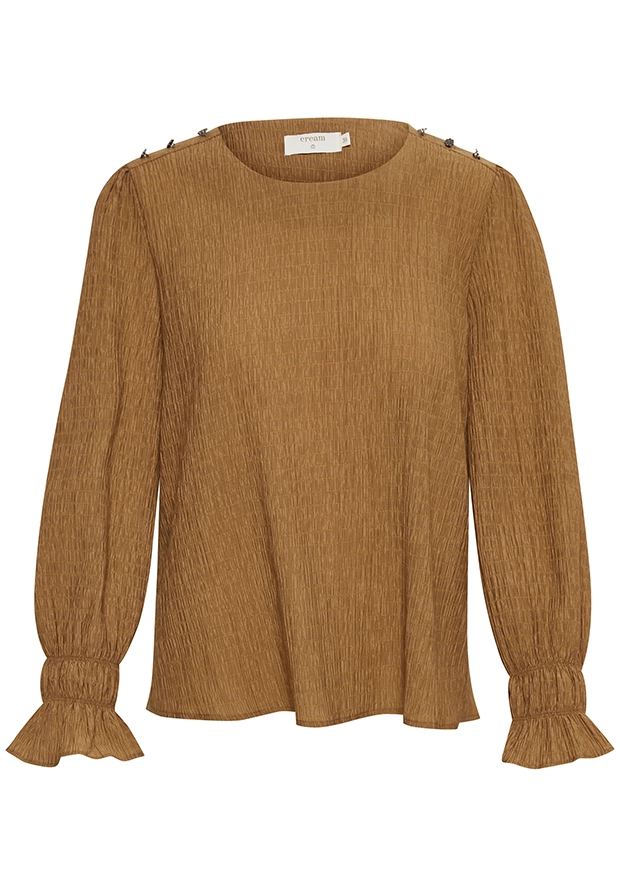 Bluzka Cream – strukturalny splot i subtelne detale boho / Sugerowana cena 270 PLN