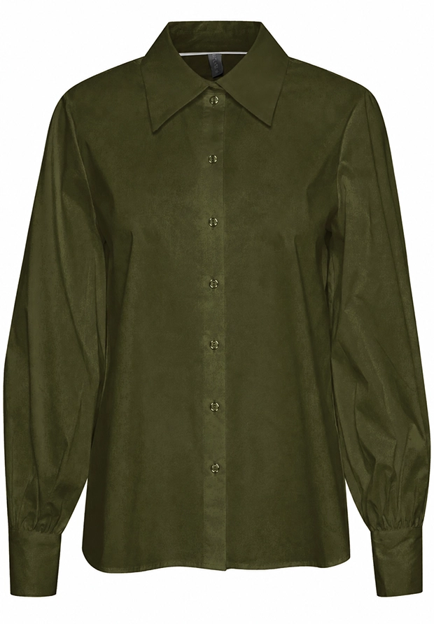 Koszula damska Culture Burnt Olive – militarny szyk i klasyka 2w1 / Sugerowana cena 300 PLN