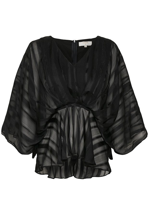 CREAM Czarna Elegancka Bluzka – Spektakularny Szyk w Stylu Glamour / Sugerowana cena 300 PLN