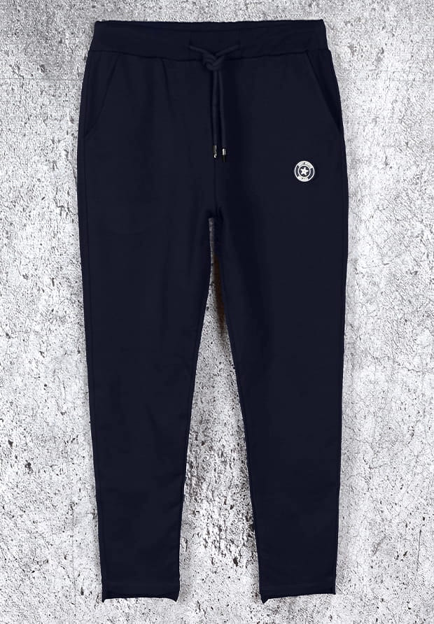 MEGI GRANATOWE SPODNIE Z KÓŁKIEM / PLUS SIZE / M3125 