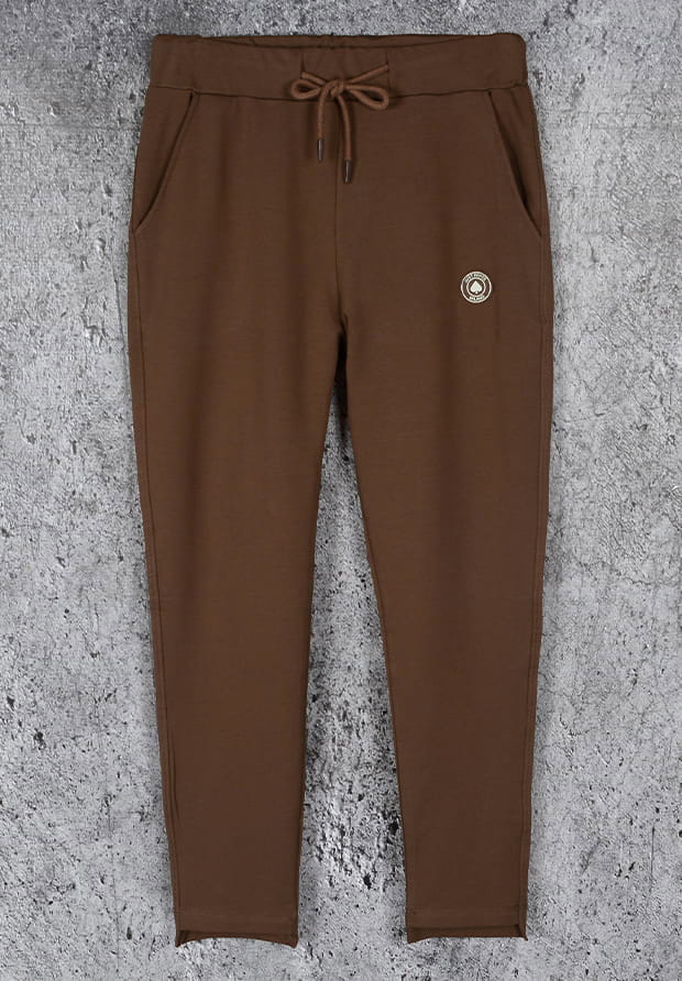 MEGI CZEKOLADOWO BRĄZOWE SPODNIE Z KÓŁKIEM / PLUS SIZE / M3125 