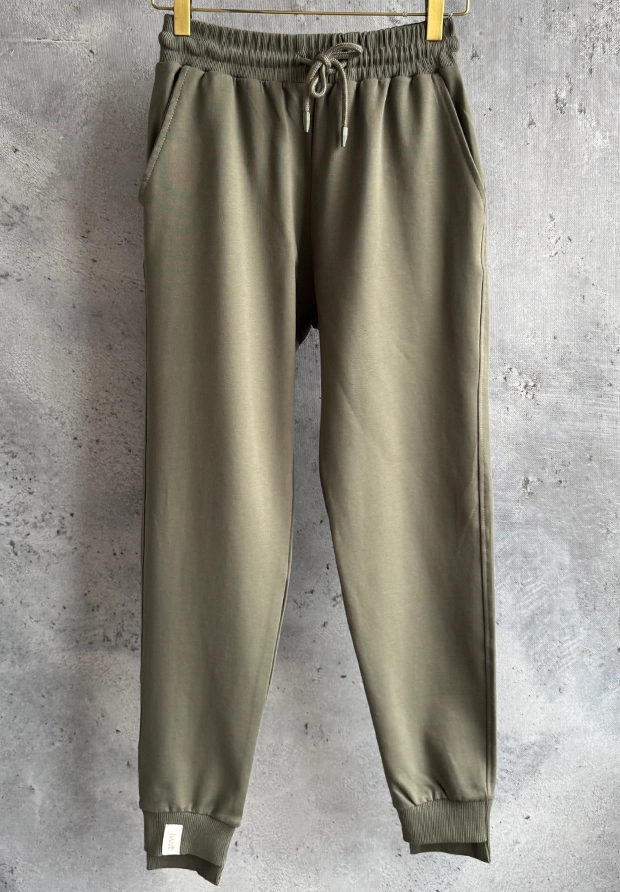 MEGI KHAKI SPODNIE ZE ŚCIĄGACZAMI / M5663